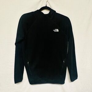 The North Face fleece pull-over quarter sip sweater black‎ medium hoodie warm